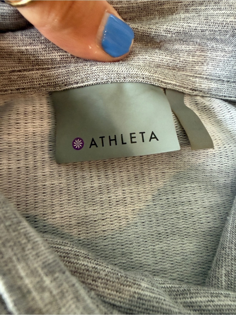 Athleta Women’s Heather Gray Cowl Neck Hooded Pullover Sweatshirt - Picture 2 of 6